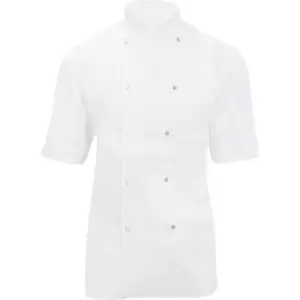 Dennys Ladies/Womens Short Sleeve Chefs Jacket / Chefswear (Pack of 2) (XS) (White) - White