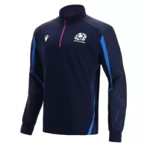 Macron Scotland Quarter Zip Top Mens - Blue