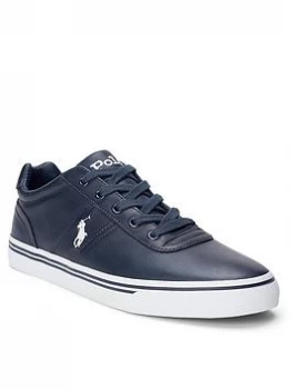 Polo Ralph Lauren Halford Leather Trainers - Newport Navy, Newport Navy, Size 8, Men