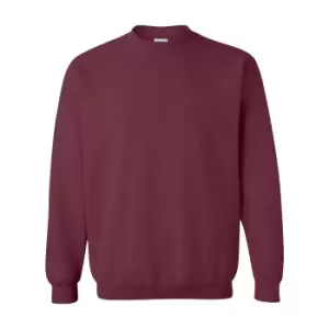 Gildan Childrens Unisex Heavy Blend Crewneck Sweatshirt (Pack Of 2) (M) (Maroon)