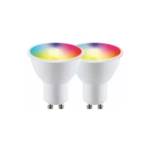 Harperliving - WiFi GU10 5.5 Watts LED Smart Bulb, rgb cct 2700K-6500K, Dimmable, Pack of 2