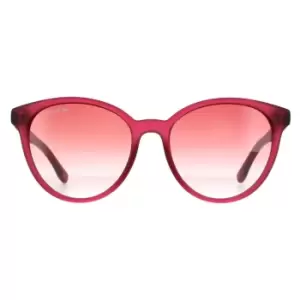 Round Transparent Cyclamen Pink Gradient Sunglasses