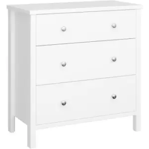 Tromso 3 Drawer Chest Pure White