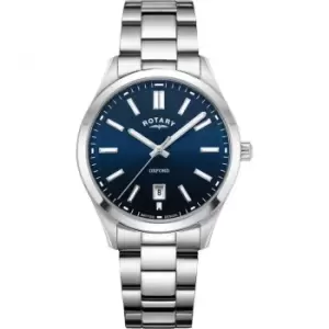 Rotary Mens Rotary Oxford Sapphire Glass Date Watch - Silver