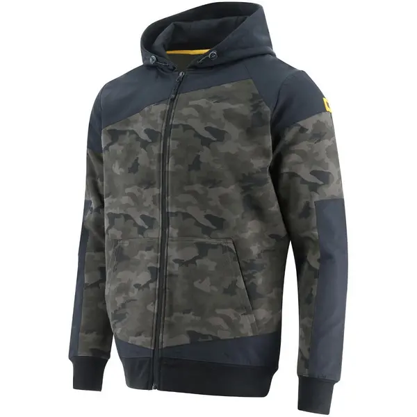 CAT Workwear Mens Trade Full Zip Sweatshirt Hoodie XXL - Chest 50 - 53' (127 - 132cm) Night Camo-Black CAT789-NTBLK-XXL