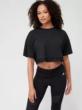 adidas Dance Ls T-Shirt, Black Size M Women