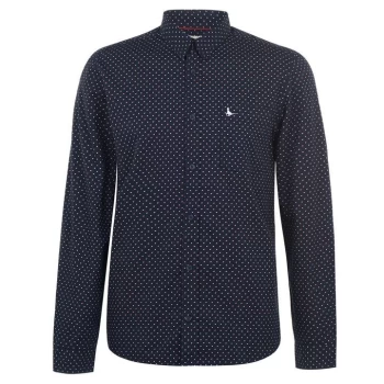 Jack Wills Glenhurst Polka Dot Print Shirt - Navy