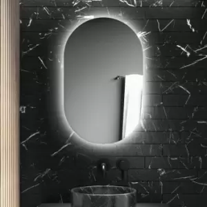 Oval LED Bathroom Mirror with Demister 500 x 800mm - Irena