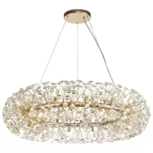 Ceiling Pendant 26 Light G9 French Gold, Crystal - Luminosa Lighting