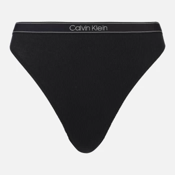 Calvin Klein Womens Cheeky Bikini Briefs - Black - L