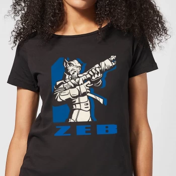 Star Wars Rebels Zeb Womens T-Shirt - Black - XL