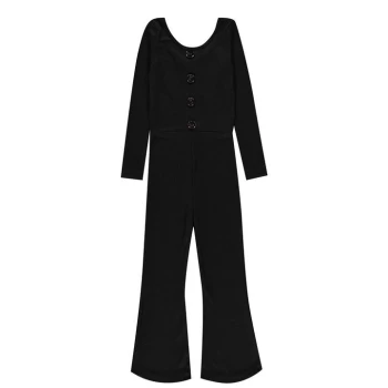 Firetrap Ribbed Jumpsuit Junior Girls - Jet Black