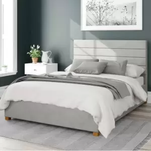 Kelly Plush Velvet Ottoman Bed Frame Velvet Silver (Grey)