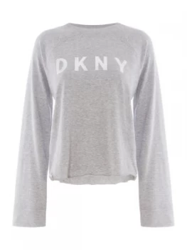 DKNY Iridescent logo sweat top Grey