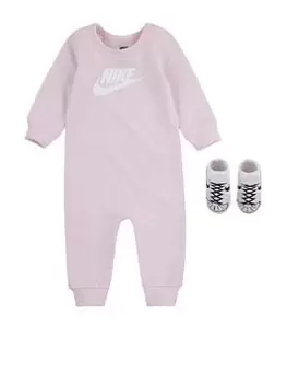 Nike Coverall & Booties Set - Pink, Size 3 Months