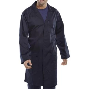 Click Workwear Poly Cotton Warehouse Coat 36" Navy Blue Ref PCWCN36