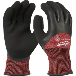 Milwaukee Winter Lined Cut Level 3 Work Gloves Black / Red 2XL Pack of 1