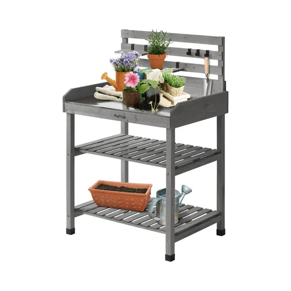 VegTrug Potting Table Grey