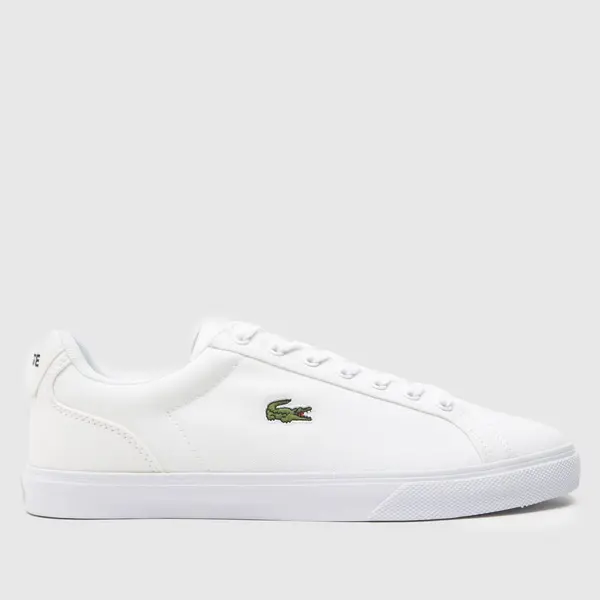 Lacoste lerond bl textile trainers in white White UK 11 (EU 46)