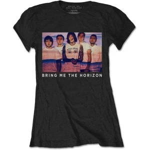 Bring Me The Horizon - Photo Lines Womens Large T-Shirt - Black