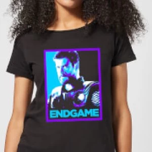 Avengers Endgame Thor Poster Womens T-Shirt - Black - S