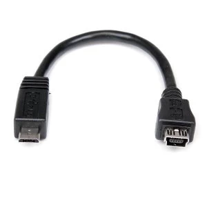 Startech 6" Micro USB to Mini USB Adapter MF Cable