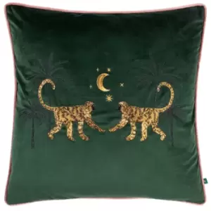 Dusk Monkey Cushion Emerald, Emerald / 50 x 50cm / Polyester Filled