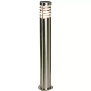 Loops - Outdoor Garden Bollard Light Brushed Steel 9.2W Outside Path LED Lamp Post IP44