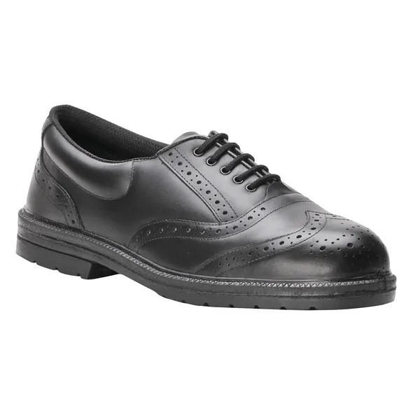 Portwest Executive Brogue Safety Shoes FW46BKR45 Colour: Black