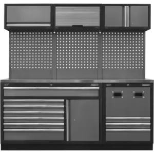 Sealey Superline Pro MSS Stainless Steel Worktop Storage Combo 2040mm 460mm 2000mm