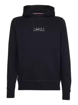 Tommy Hilfiger Embroidered Square-logo Hoodie In Desert Sky - Size M