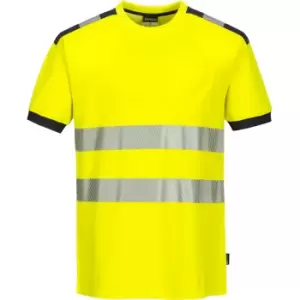 Portwest PW3 Hi Vis T Shirt Yellow / Grey 3XL