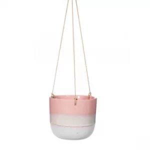 Sass & Belle Mojave Glaze Pink Hanging Planter