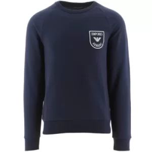 Emporio Armani Loungewear Marine Blue Crew Neck Sweatshirt