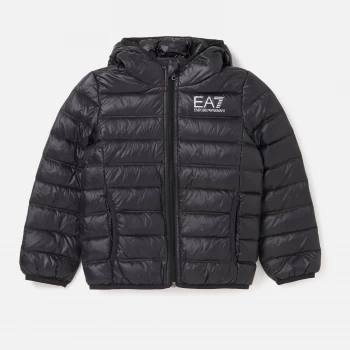 Emporio Armani EA7 Sporty Core Identity Hooded Jacket Black Size 6 Years Boys