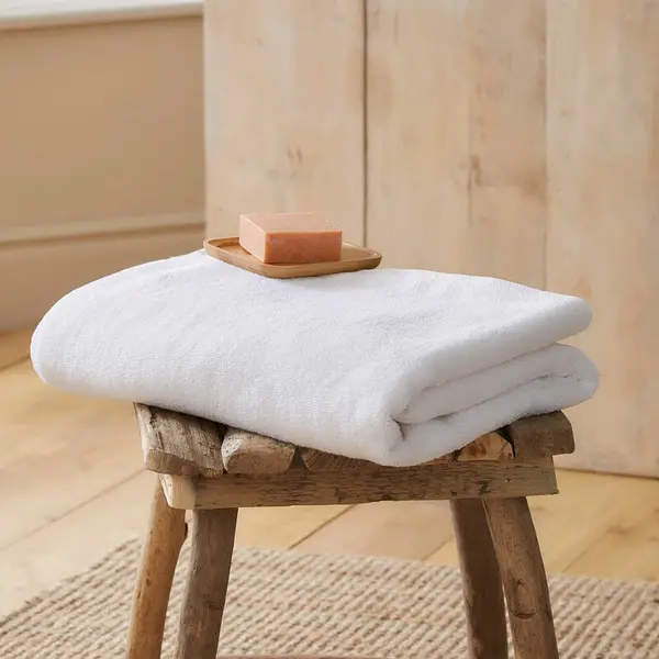 DRIFT HOME Abode Eco-Friendly Cotton Rich 600gsm Bath Towel, White - Drift Home AOEWEUXPX3