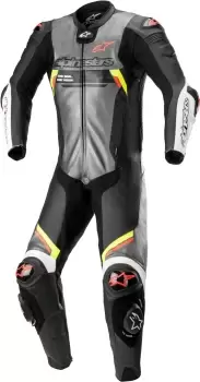 Alpinestars Missile V2 Ignition One Piece Motorcycle Leather Suit, black-grey, Size 48, black-grey, Size 48