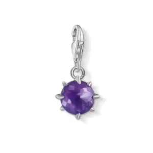 THOMAS SABO Silver Amethyst February Birthstone Charm