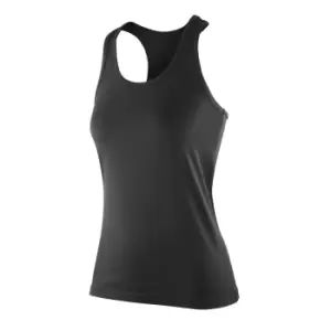 Spiro Womens/Ladies Impact Softex Sleeveless Fitness Vest Top (XL) (Black)