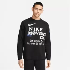 Nike Dri-FIT Mens Long-Sleeve Fitness Top - Black