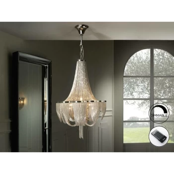 Schuller Minerva - 10 Light Dimmable Grand Chandelier with Remote Control Chrome, G9