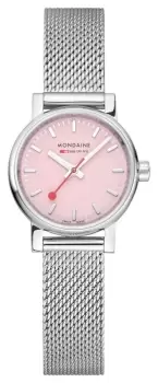 Mondaine MSE.26130.SM Womens Evo2 Pink Dial Steel Mesh Watch