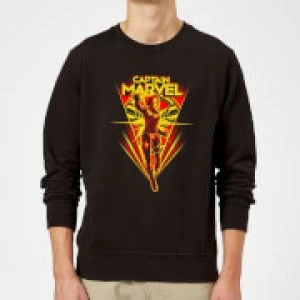 Captain Marvel Freefall Sweatshirt - Black - 5XL