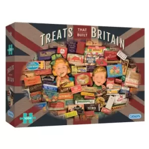 Gibsons Treats That Built Britain 1000 Piece Jigsaw Puzzle