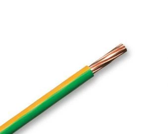 Zexum Earth Green Yellow 25mm 7 Strand 80A Single Core 6491X H07V-R Round Power PVC Insulated Conduit Wire - 50 Meter