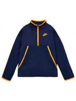 Nike Boys NSW Sportswear Winterized Half Zip Top - Navy, Size XL