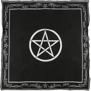 Something Different Pentagram Altar Cloth (70cm x 70cm) (Black/White) - Black/White