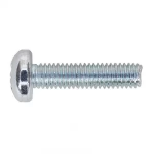 Machine Screw M6 X 25MM Pan Head Pozi Zinc DIN 7985Z Pack of 50