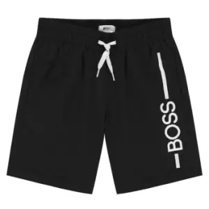 Boss Logo Swim Shorts - Black