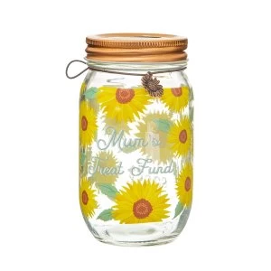 Sass & Belle Sunflower Mum Money Jar